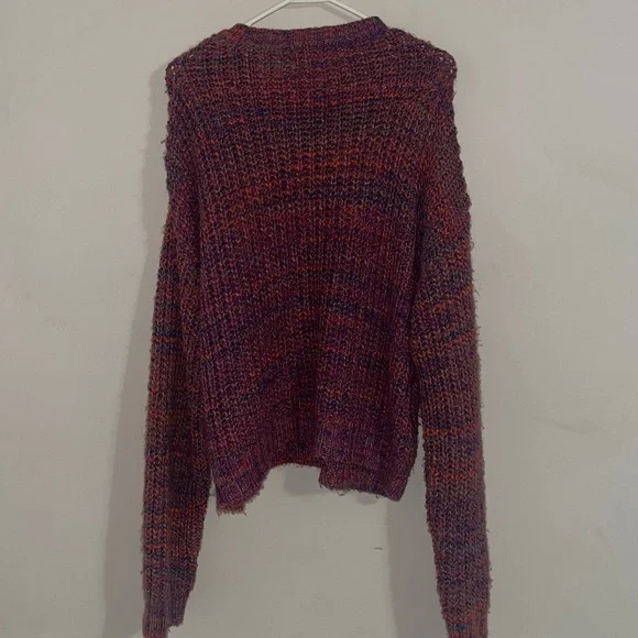 Anthropologie pink marled crewneck sweater xl - Picture 8 of 8